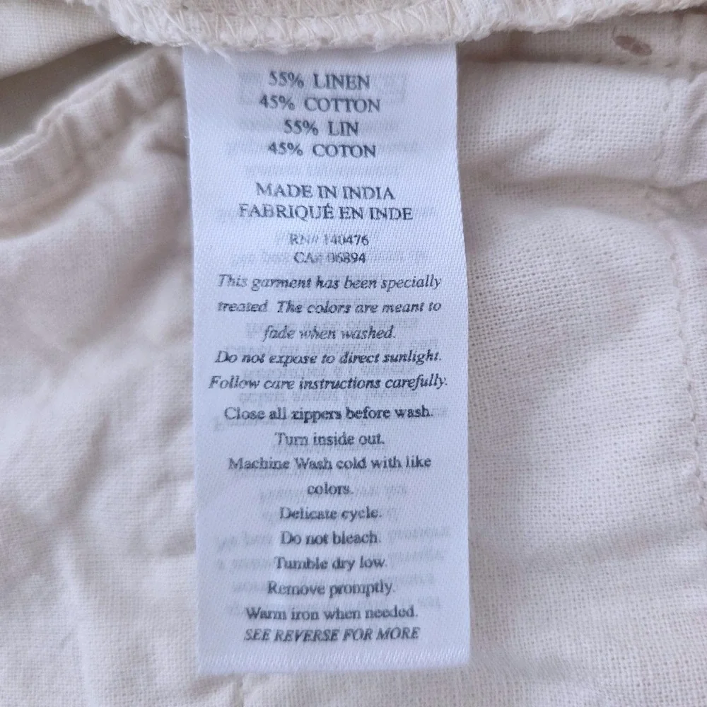 Faherty Malibu Linen Cotton Chino Shorts Stone Beige Mens 36